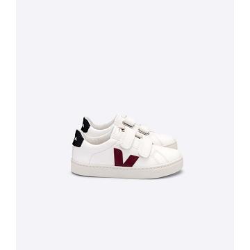 White/Black/Red Kids' Veja ESPLAR CHROMEFREE Shoes | AU 727FDN